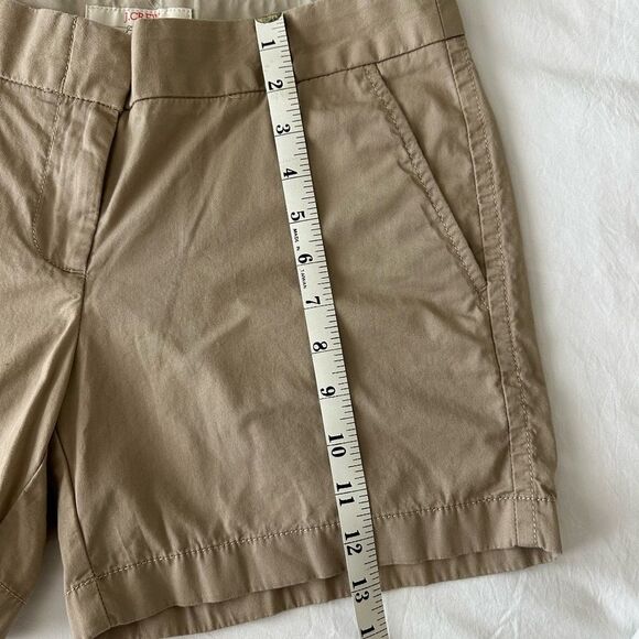 J.Crew BUNDLE 2 Shorts Women's size 2 100% Cotton Tan Navy Chino Broken In EUC - Picture 9 of 12